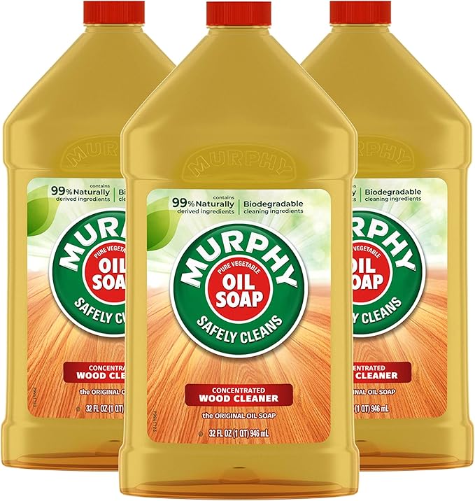 Glo Wood Furniture Cleaner and Polish (Pack of 3) + Murphy Oil Soap Wood Cleaner (Pack of 3)