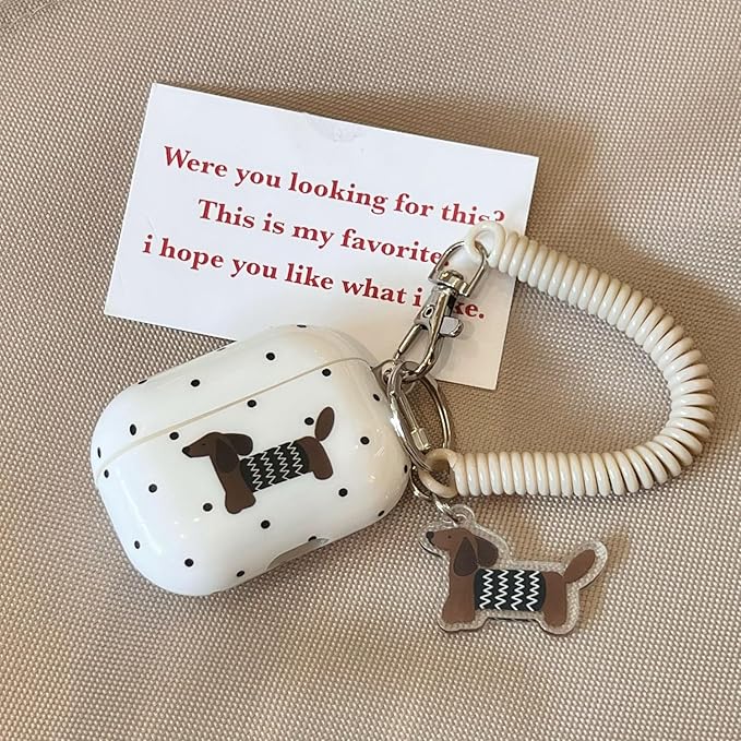 Headphones Case for Airpods Pro 3, Cute TPU Protective Cover Interesting Dachshund Pattern Styles Compatible with Airpods Pro 3rd Generation for Girls Women (A)