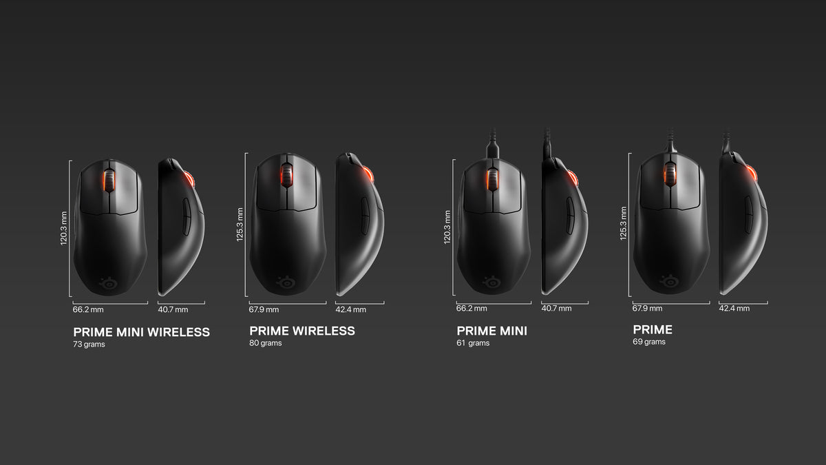 SteelSeries Esports Mini Wireless FPS Gaming Mouse – Ultra Light – Prime Mini Edition – 5 Programmable Buttons – Lag-free 2.4GHz – 100H Battery – 18K CPI Sensor – Magnetic Optical Switches – PC/Mac