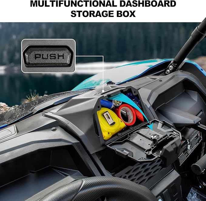 Electronic Device Holder for Teryx KRX 1000 2020-2025, Ipad GPS Mounts Tablet Holder with Storage Box Organizer Tray for Kawasaki Teryx KRX 1000 Accessories