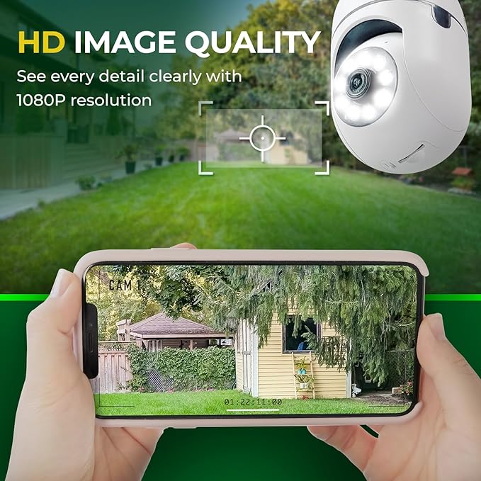 STARSCOPE Sentinel Camera Bulb - 360 HD Video Night Vision WiFi Surveillance Cameras for Outdoor Indoor, Hidden Cam Bulbs System, Motion Sensor Detection Alarm with Two-Way Audio