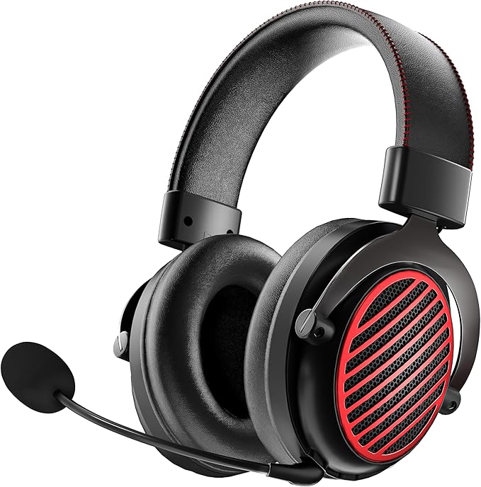 Redragon H540 Wireless Gaming Headset for PC, PS4/5, Xbox, Switch, 4-Mode(2.4G/BT/USB/3.5mm) - 7.1 Surround Sound - 53MM Drivers Gaming Headphones with Noise Canceling Mic - Memory Foam - Black