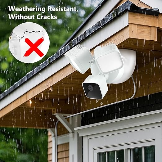 Eave Mount with Power Cable for Floodlight Cam Wired Plus/Pro, Google Nest Cam,Blink Floodlight Cam with 20ft Charging Cable Adapter, No Junction Box Need-(2in1 Plug in Mount&Cord Set)