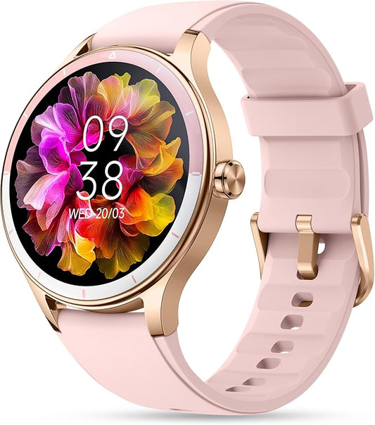 Smart Watch for Women, Ladies & Men, 1.27'' Fitness Watch [41mm case] with Call Receive/Dial, Heart Rate/Stress/Sleep Monitor, AI Voice, IP68 Waterproof Smartwatch with Calendar, Calculator, Games