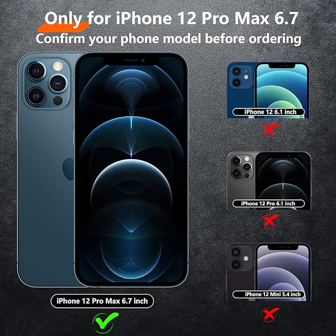Red2Fire for iPhone 12 Pro Max Case Clear, [Non-Yellowing] [Slim Thin] [Military Grade Drop Protection] Lightweight Shockproof Protection Phone Case for iPhone 12 Pro Max Case Case 6.7 inch, Clear