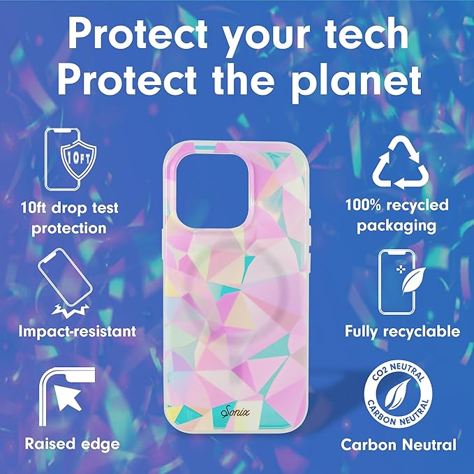 Sonix Case for iPhone 15 Pro | Compatible with MagSafe | 10ft Drop Tested | Glam Prismatic
