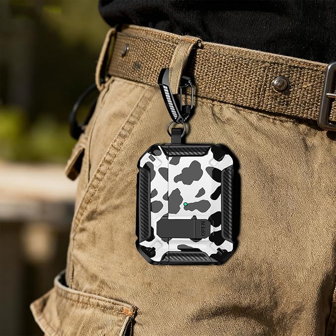 for AirPods Pro 2 Case for AirPods Pro2rd Gen | Full Drop Protection with Carabiner Keychain | Cute AirPods Pro 2st/1nd Generation Case for Men Women