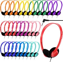 Yunsailing 30 Pack Over Ear Headphones with Cord Bulk Set,Colorful - Image 1