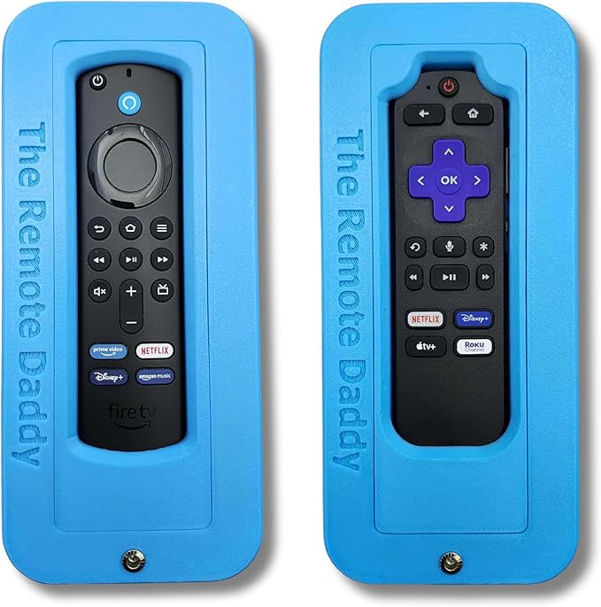 Protective Hard Case | Dog Proof Remote Control case | Fits Most FireTV and Roku remotes (Blue)