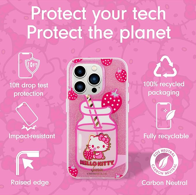 Sonix x Sanrio Case for iPhone 15 Pro Max | Compatible with MagSafe | 10ft Drop Tested | Hello Kitty Strawberry Milk