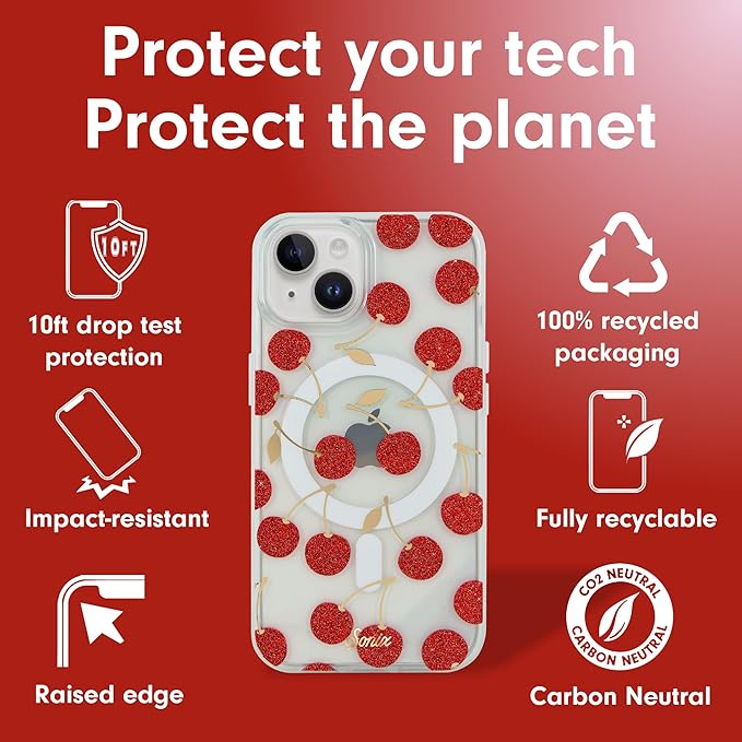 Sonix Case for iPhone 15, 14, 13 | Compatible with MagSafe | 10ft Drop Tested | Cherry on Top