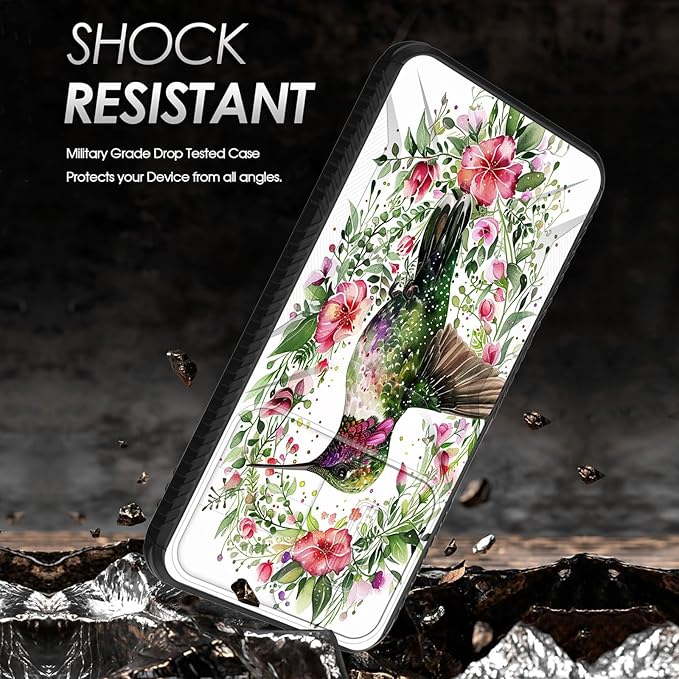 for Galaxy A17 5G Case Built in Slide Camera Lens Cover,Heavy Duty Shockproof Protection Dual Layer Case for Samsung Galaxy A17 5G 6.7" 2025,Dandelions and Birds
