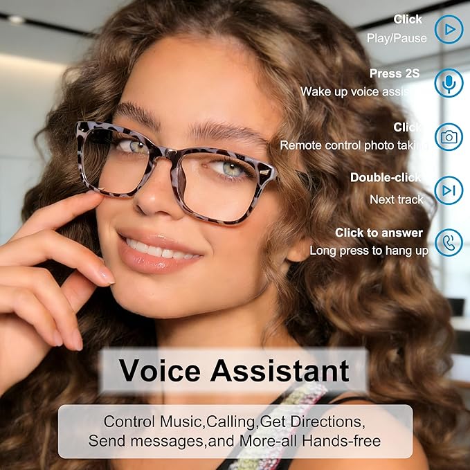 AI Smart Wireless Bluetooth Translation Glasses for Men/Women with Speakers/Bluetooth&140+ Languages Translation Sports/Travel/Drive/Busniess (C3+AI+Color Change Lenses+Daimao)