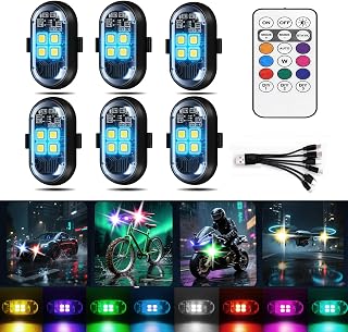2026 Upgraded 4LEDs 6-Pack Wireless Strobe Lights for Car Interior Ambiance - Image 1