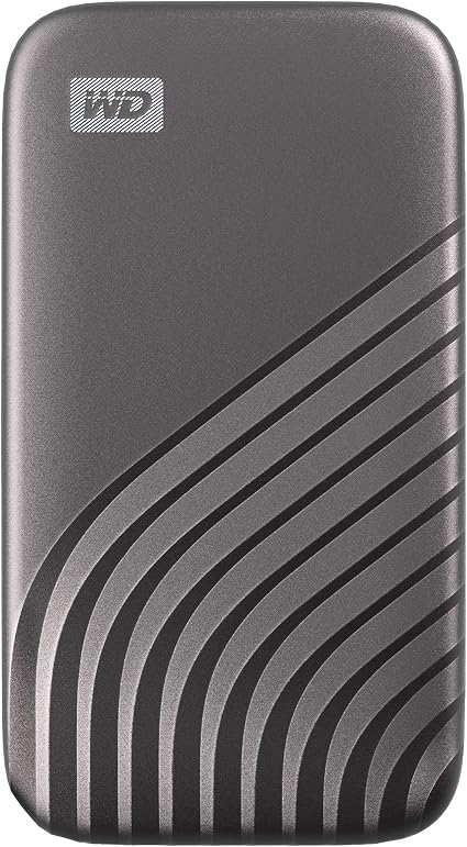 Western Digital 2TB My Passport SSD Portable External Solid State Drive, Gray, Sturdy and Blazing Fast, Password Protection with Hardware Encryption - WDBAGF0020BGY-WESN
