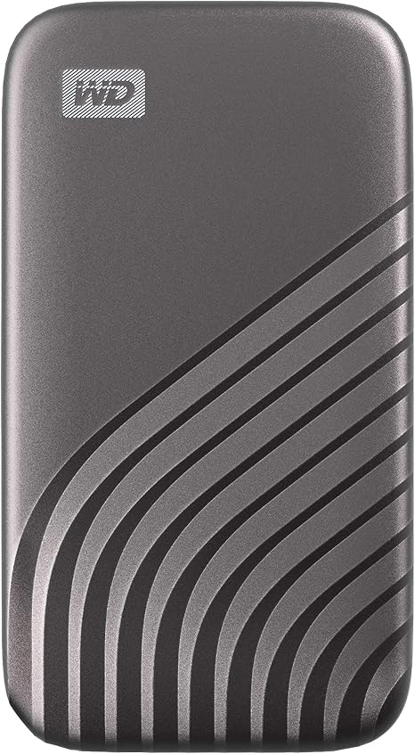 Western Digital 2TB My Passport SSD Portable External Solid State Drive, Gray, Sturdy and Blazing Fast, Password Protection with Hardware Encryption - WDBAGF0020BGY-WESN