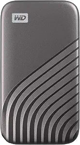 Western Digital 2TB My Passport SSD Portable External Solid State Drive, Gray, Sturdy and Blazing Fast, Password Protection with Hardware Encryption - WDBAGF0020BGY-WESN