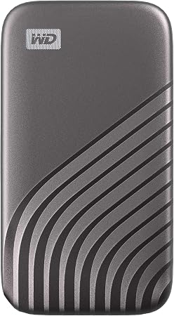 Western Digital 2TB My Passport SSD Portable External Solid State Drive, Gray, Sturdy and Blazing Fast, Password Protection with Hardware Encryption - WDBAGF0020BGY-WESN
