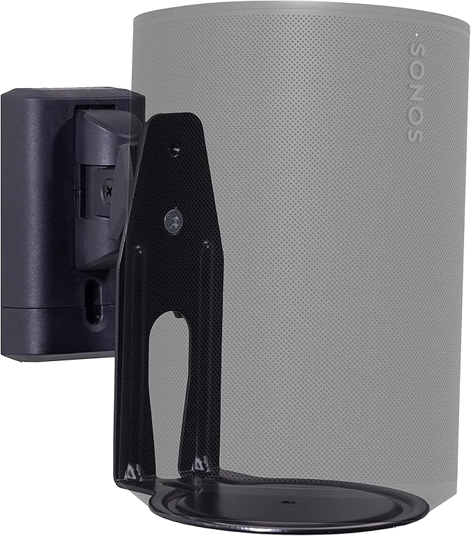 Sanus Speaker Wall Mounts for Sonos Era 100™ Pair - Swivel & Tilt Speaker Mount with Easy 15-Minute Install - Black, 2-Pack