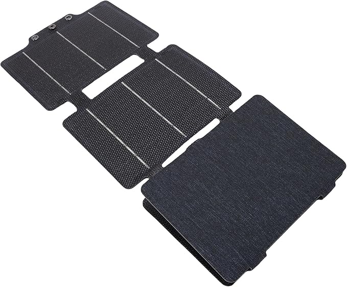 Portable Solar Charger, Foldable Efficient Monocrystalline Silicon USB C Universal Solar Panel for Camping Hiking Outdoor Enthusiasts Travelers