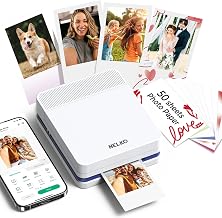 Nelko Portable Photo Printer, PP03 Color Mini Instant Photo Printer, White