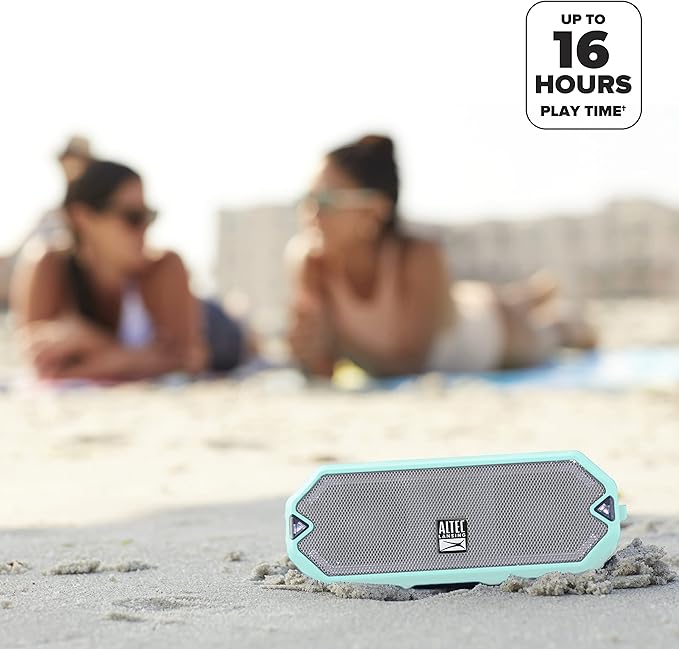 Altec Lansing - HydraJolt Wireless Bluetooth Speaker, Waterproof Portable Speakers with Built in Phone Charger and Lights, Everything Proof Outdoor, Shockproof, Snowproof, 16 Hours Playtime