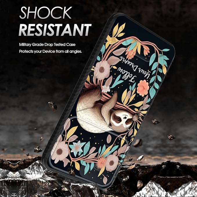 for Galaxy A36 5G/A56 5G Case Built in Slide Camera Lens Cover,Heavy Duty Shockproof Protection Dual Layer Case for Samsung Galaxy A36 5G/A56 5G 6.7" 2025,Cute Baby Sloth On The Tree