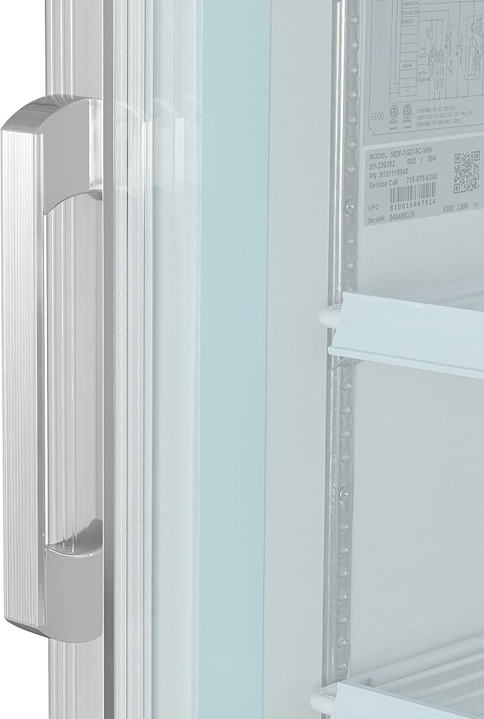KoolMore MDF-1GD-9C-WH 26 in. Commercial One Glass Door Display Upright Freezer Merchandiser in White 9 Cu. Ft