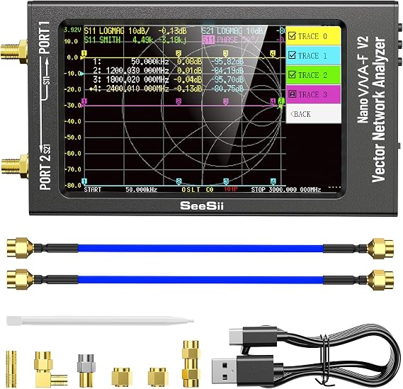 SEESII NanoVNA-F V2 Vector Network Analyzer 50kHz-3GHz