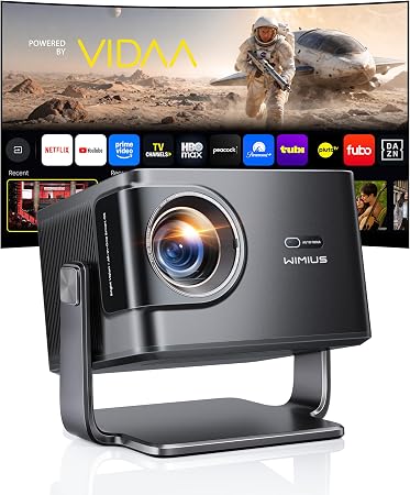 Outdoor Projector 4K [VIDAA Live TV/60W Dolby/1450 ISO] with WiFi6 & Bluetooth, Smart Projector Compatible with Netflix, AI Voice Control & Auto Focus, HDR10, Home Theater & Outdoor Movie Proyector