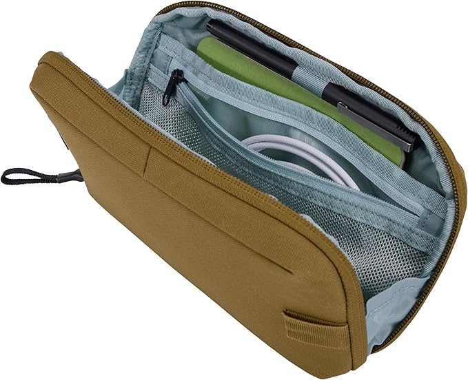 Thule Aion Travel Organizer - 2-in-1 Pouch Includes Travel Wallet and Electronics Bag - RFID Blocking Zipper Pouch - Internal Pockets to Stay Organized - 100% Recycled Waxed PFC-Free Fabric