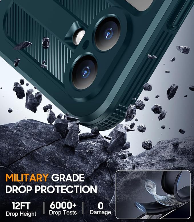 Red2Fire Magnetic for iPhone 16 Case Waterproof, [Built-in Screen Protector][Compatible with MagSafe] [Full Body Shockproof] [Dustproof] Heavy Duty Rugged Phone Cover 6.1" Blue