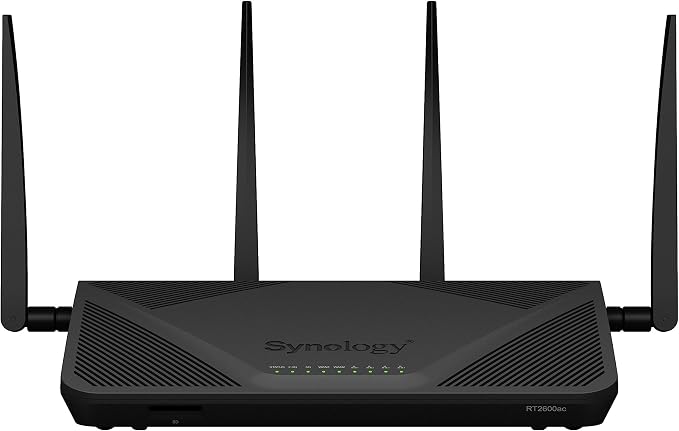 Synology RT2600ac – 4x4 dual-band Gigabit Wi-Fi router, MU-MIMO, powerful parental controls, Threat Prevention, bandwidth management, VPN, expandable coverage with mesh Wi-Fi