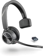 Poly Voyager 4310 UC Wireless Headset (Plantronics) - Single-Ear Bluetooth Headset w/Noise-Canceling Mic - Connect PC/Mac/Mobile via Bluetooth - Works w/Teams, Zoom, & More - Amazon Exclusive - Image 1