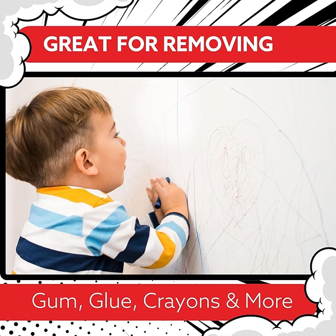 Mighty Melt Adhesive Remover | For Sticky and Gooey Messes | Removes Glue, Stickers, Labels, Tape, Decals Crayons, Wax, Tar & More | Safe for Surfaces | Fresh Citrus Scent (125ml / 4.2oz)