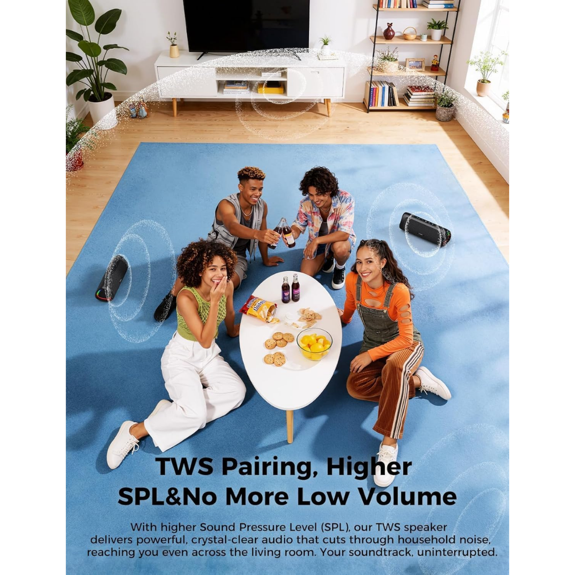 Bluetooth Speaker, 20W HD Sound, Portable Wireless, IPX5 Waterproof, Up To 24H Playtime, TWS Pairing - Image 5