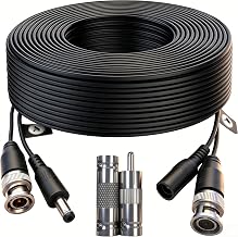 1 Pack 100ft (30M) 4K Ultra HD BNC Video Cable Wire, Security Camera Extension Cable, All-in-One Siamese CCTV Power Cable for DVR System, Includes 2 BNC Connectors - Image 1