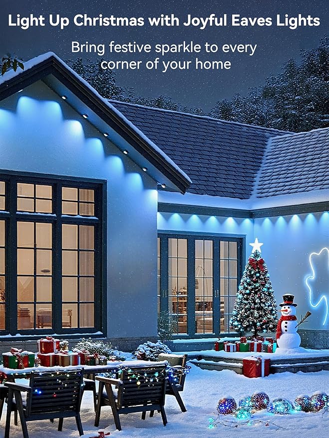 Permanent Outdoor Lights, 250FT RGB IP67 Waterproof Eaves Lighting, Smart LED Outside House Lights with App/Remote Control for Halloween, Christmas Decor, Holiday, Party, Daily, All Year-Round