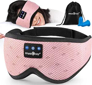 MUSICOZY Bluetooth Sleep Mask Headphones for Side Sleepers