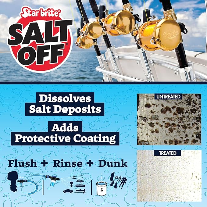 STAR BRITE Salt Off Concentrate - Ultimate Salt Remover Wash & Marine Engine Flush for Boats,Vehicles,Trailers,and More - 128 OZ Gallon (093900N),(Pack of 2)