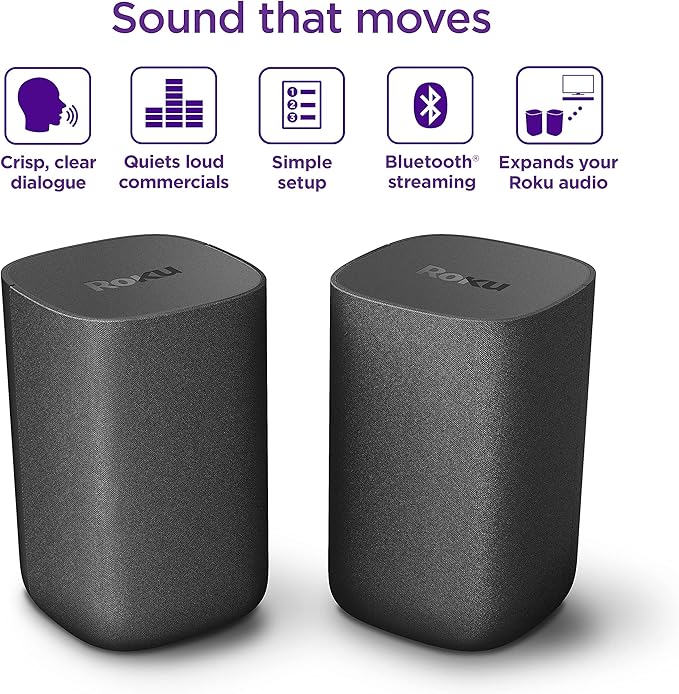 Roku Wireless Speakers (for Roku Smart Audio or Roku TV) (Renewed)