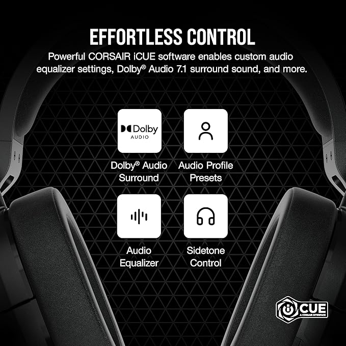 HS55 Surround Gaming Headset (Leatherette Memory Foam Ear Pads, Dolby Audio 7.1 Surround Sound, Lightweight, Omni-Directional Microphone, Multi-Platform Compatibility) Carbon (Renewed)