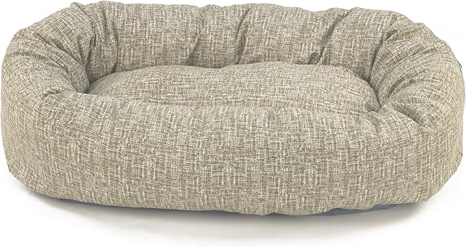 Majestic Pet 40 Inch Bagel Calming Dog Bed Washable – Cozy Soft Round Dog Bed with Spine Support for Dogs to Rest Their Head - Fluffy Donut Puppy Mat 40x29x9 (Inch) Large – Tan