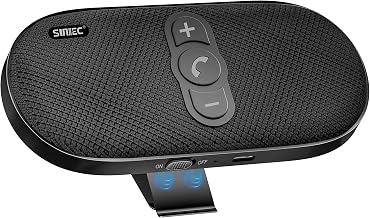 Bluetooth Car Speaker Phone: Hands Free Calling Kits 6W in car Speakerphone for Safe Driving - Support Siri Google Assistant Voice Calls/Motion Auto ON Off - BC990P - Image 1