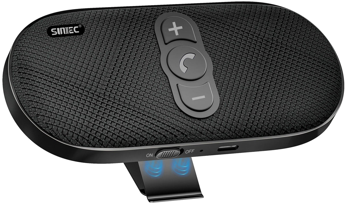 Bluetooth Car Speaker Phone: Hands Free Calling Kits 6W in car Speakerphone for Safe Driving - Support Siri Google Assistant Voice Calls/Motion Auto ON Off - BC990P
