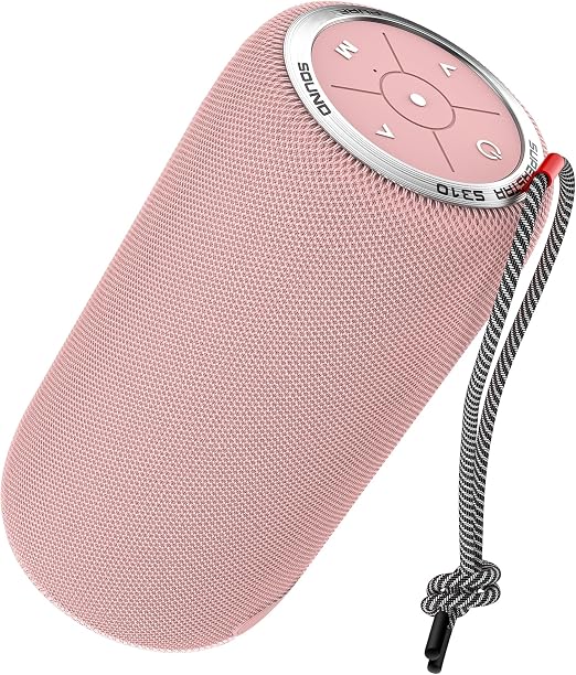 Oraolo Upgraded S310 Bluetooth Speaker, 30W Portable Speaker, 360° Stereo Sound with Punchy bass, TWS Pairing, IPX6 Waterproof, Bluetooth 5.2, 24H Playtime, Perfect for Outdoor, Beach, Party, Pink