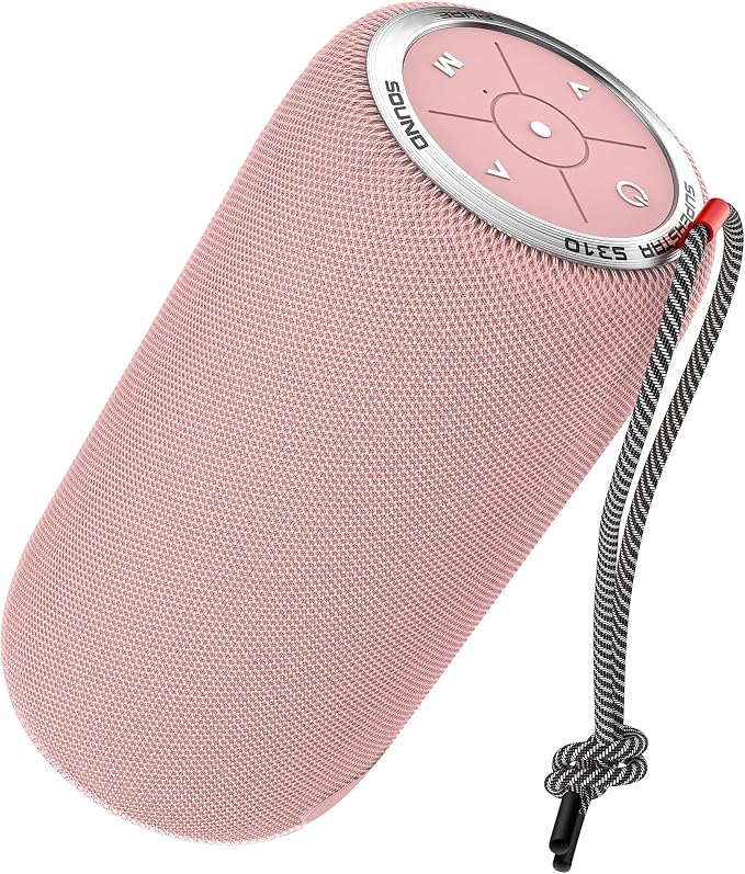 Oraolo Upgraded S310 Bluetooth Speaker, 30W Portable Speaker, 360° Stereo Sound with Punchy bass, TWS Pairing, IPX6 Waterproof, Bluetooth 5.2, 24H Playtime, Perfect for Outdoor, Beach, Party, Pink