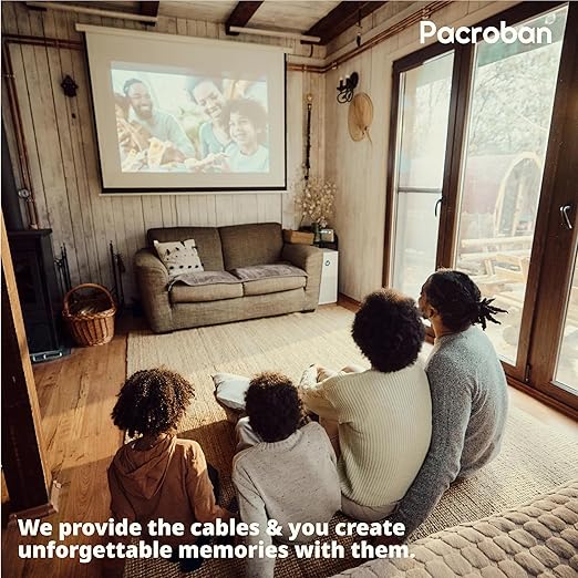 Pacroban 6ft eARC/ARC HDMI 2.1 Cable – TV to Soundbar (HDMI Port Required on Both Devices) 48Gbps Ultra High Speed, 4K 120Hz / 8K 60Hz, Braided