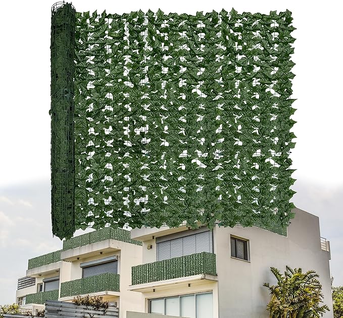 Artificial Ivy Privacy Fence Screen:100 "x 40" (28 Sqft) Anti-Ultraviolet Artificial Hedge Grass Wall, Used for Indoor and Outdoor Green Background, Garden Greening Decoration