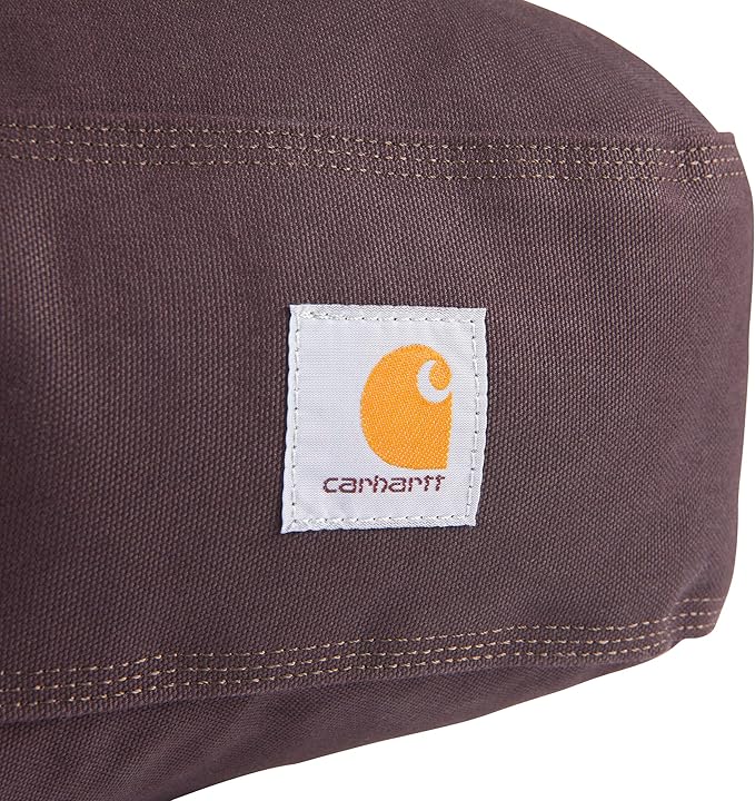 Carhartt Durable Canvas Pet Bed, Water Resistant Firm Duck Dog Bed, Deep Wine, Medium